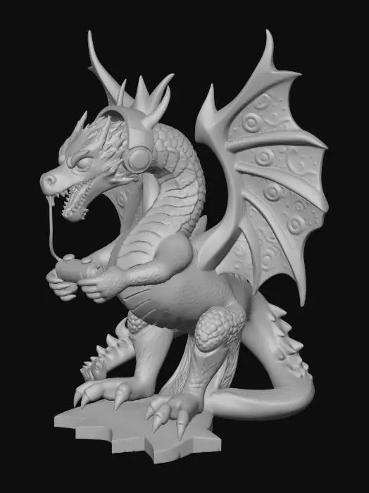 3D model for quest 3 and controller dragon stand