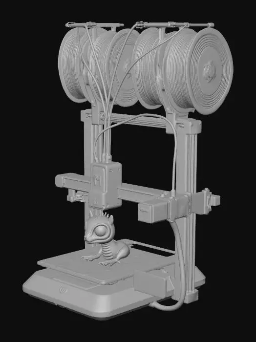 3D model for 3D Printer with Dragon Figurine