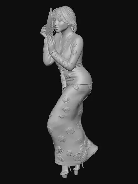 3D model for Fan Dance Elegance