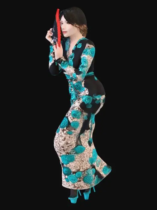 3D model for Fan Dance Elegance