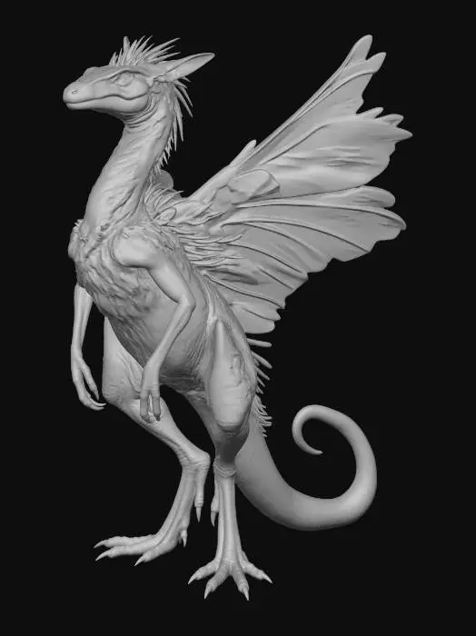 3D model for Azure Emberwyrm
