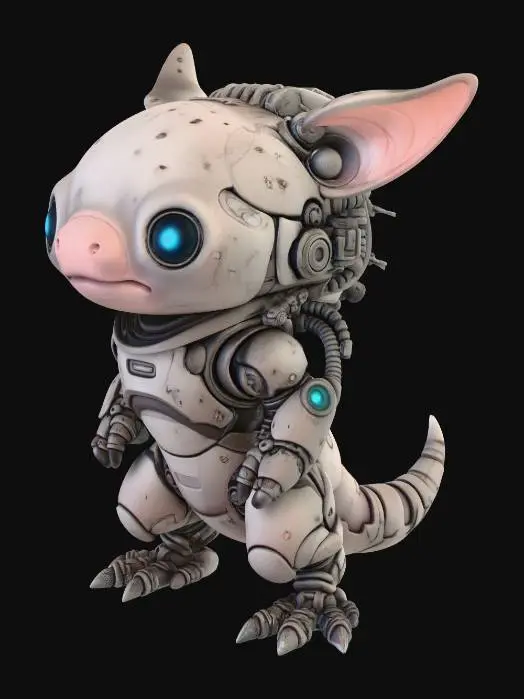 3D model for Cybernetic Baby Dragon
