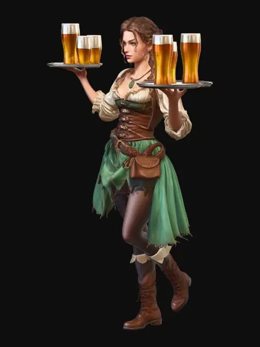 3D model for Ale Maid of the Twin Trays
