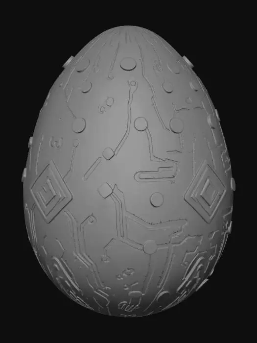 3D model for A Quest‑themed egg inspired by VR worlds