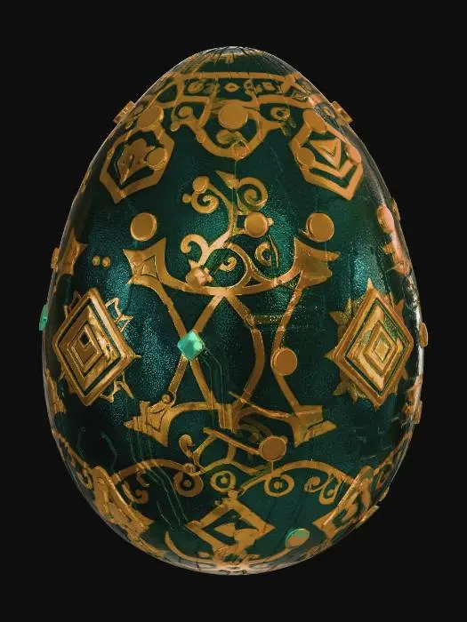 3D model for A Quest‑themed egg inspired by VR worlds