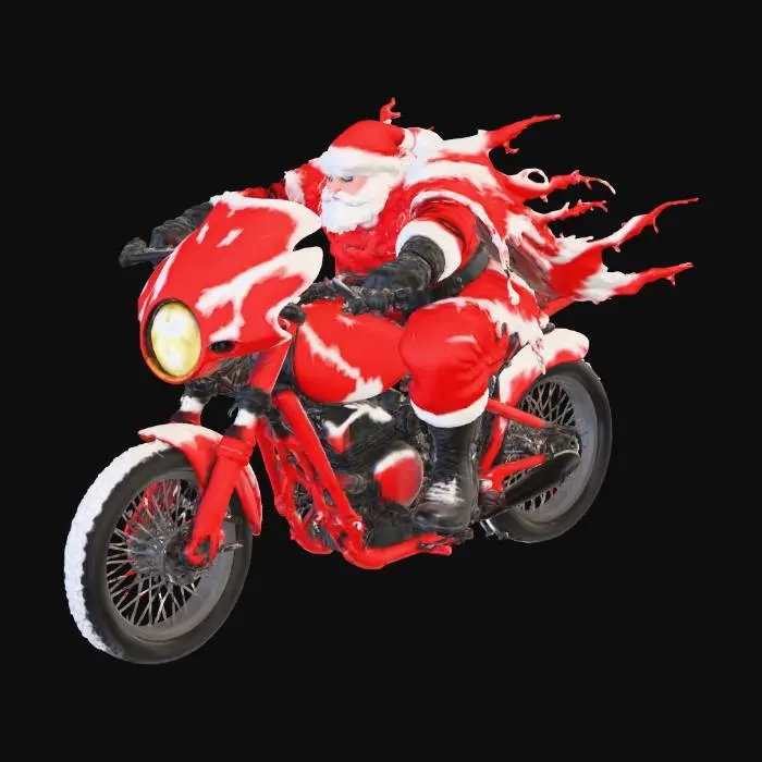 3D model for Speeding Santa