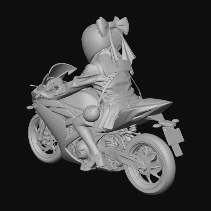 3D model for Anime Biker Style