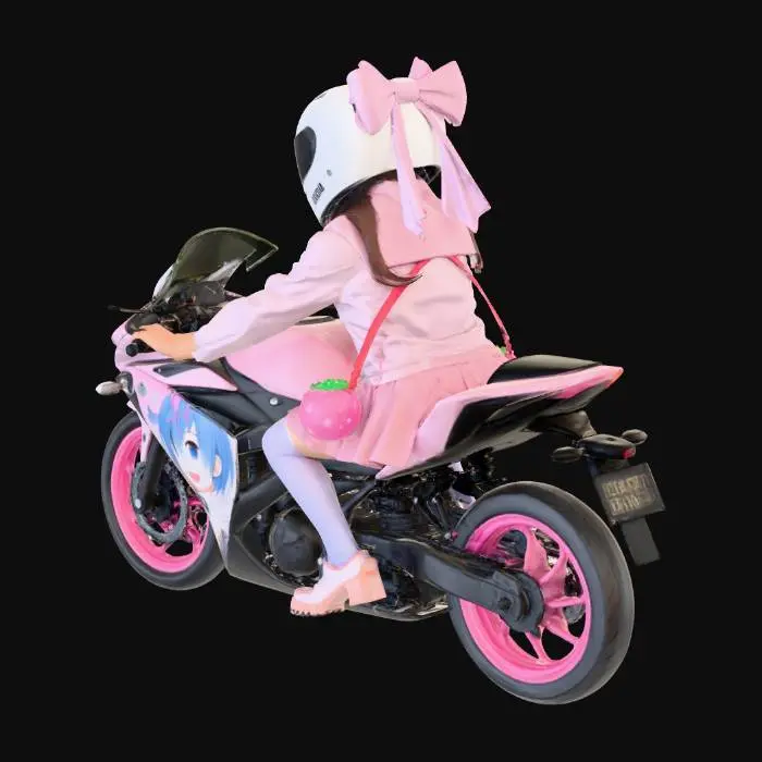 3D model for Anime Biker Style