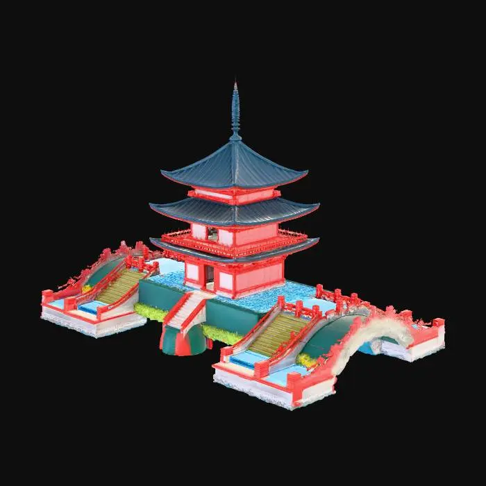3D model for oriental scene