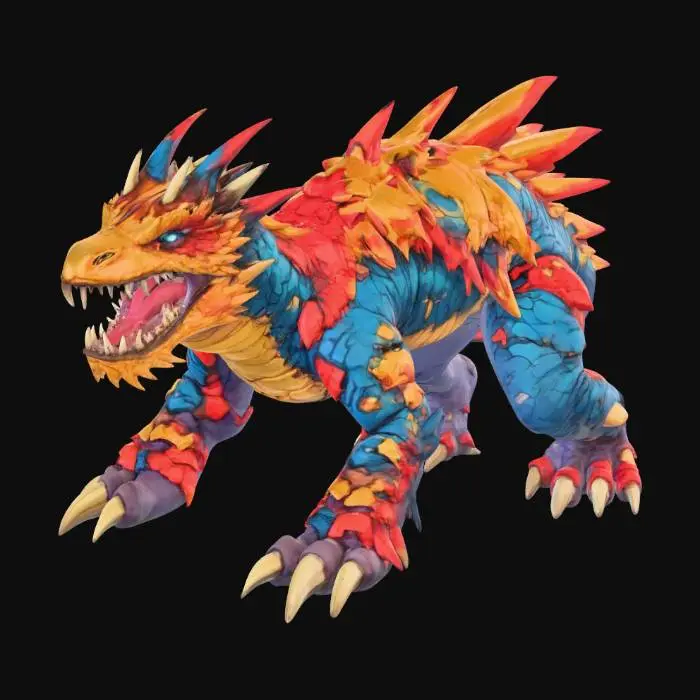 3D model for Crimson Spiked Dragon