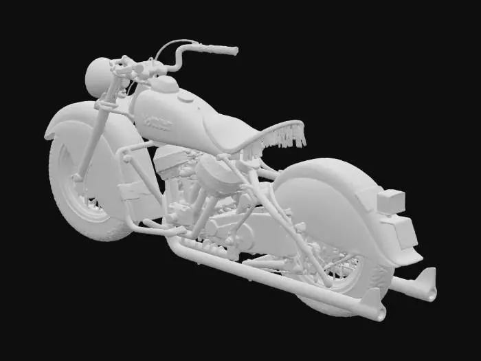3D model for Red Indian Motorcycle