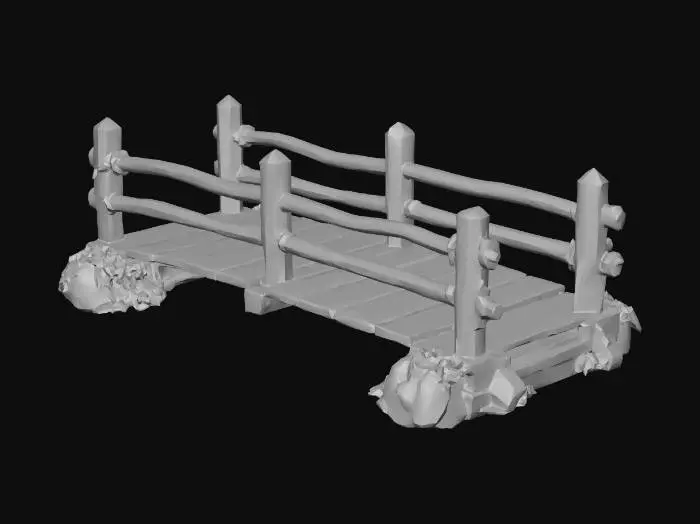 3D model for Old Wooden Bridge