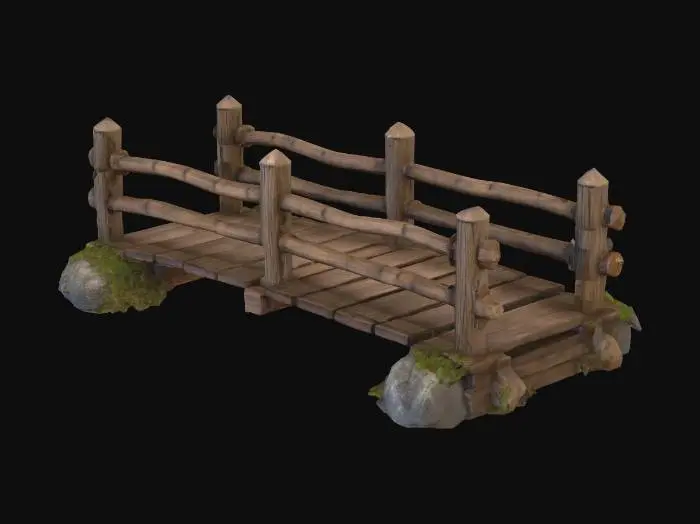 3D model for Old Wooden Bridge