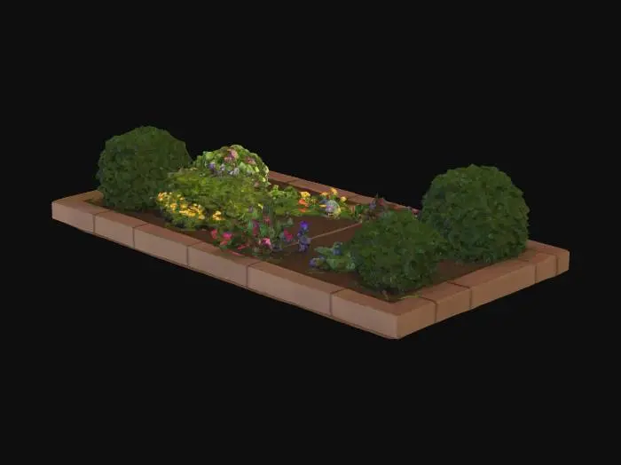 3D model for Colorful Flower Bed