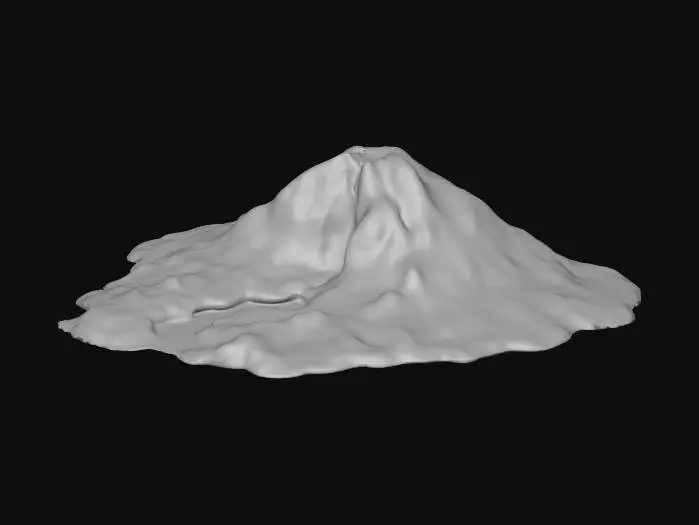3D model for an active volcano