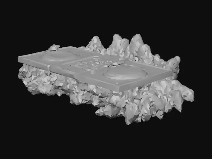 3D model for amethyst crystal cluster DJ desk