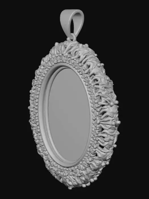 3D model for glod locket with diamond