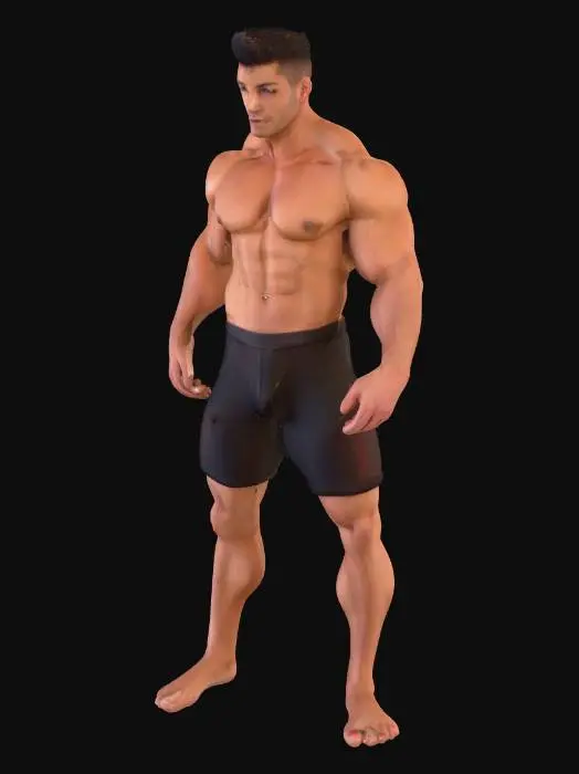 3D model for dancer male stripper buffed