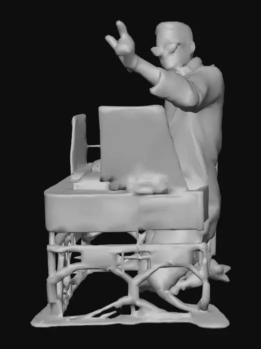 3D model for male dj at his console