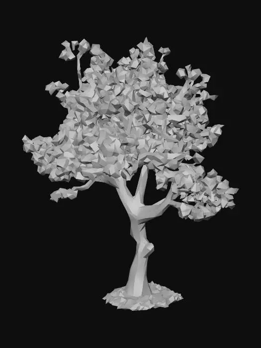 3D model for A small cherry tree in bloom