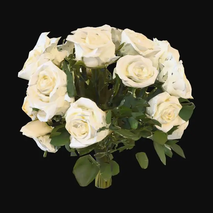 3D model for White rose bouquet