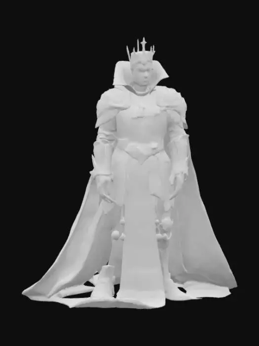 3D model for [Romania] A semi-realistic 3D stylized model of Dracula, the legendary vampire lord from Romania, wearing an ornate black and crimson armor with intricate gothic engravings, a flowing blood-red cape, and a regal silver crown. His pale skin glows faintly under his raven-black hair, and his piercing red eyes shine with an otherworldly intensity. Long sharp fangs protrude from a subtle smirk. His posture is commanding and aristocratic, embodying the ancient darkness of Transylvania. Designed for 3D modeling and animation workflows, highly detailed and ready for rigging.
, #AroundTheWorld#
