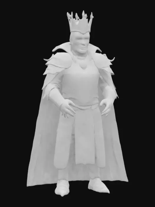 3D model for [Romania] A semi-realistic 3D stylized model of Dracula, the legendary vampire lord from Romania, wearing an ornate black and crimson armor with intricate gothic engravings, a flowing blood-red cape, and a regal silver crown. His pale skin glows faintly under his raven-black hair, and his piercing red eyes shine with an otherworldly intensity. Long sharp fangs protrude from a subtle smirk. His posture is commanding and aristocratic, embodying the ancient darkness of Transylvania. Designed for 3D modeling and animation workflows, highly detailed and ready for rigging.
, #AroundTheWorld#