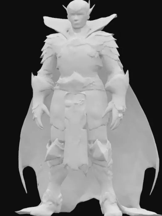 3D model for [Romania] A semi-realistic 3D stylized model of Dracula, the legendary vampire lord from Romania, wearing an ornate black and crimson armor with intricate gothic engravings, a flowing blood-red cape, and a regal silver crown. His pale skin glows faintly under his raven-black hair, and his piercing red eyes shine with an otherworldly intensity. Long sharp fangs protrude from a subtle smirk. His posture is commanding and aristocratic, embodying the ancient darkness of Transylvania. Designed for 3D modeling and animation workflows, highly detailed and ready for rigging.
, #AroundTheWorld#