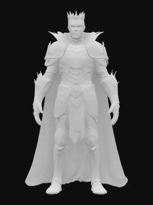3D model for [Romania] A semi-realistic 3D stylized model of Dracula, the legendary vampire lord from Romania, wearing an ornate black and crimson armor with intricate gothic engravings, a flowing blood-red cape, and a regal silver crown. His pale skin glows faintly under his raven-black hair, and his piercing red eyes shine with an otherworldly intensity. Long sharp fangs protrude from a subtle smirk. His posture is commanding and aristocratic, embodying the ancient darkness of Transylvania. Designed for 3D modeling and animation workflows, highly detailed and ready for rigging.
, #AroundTheWorld#