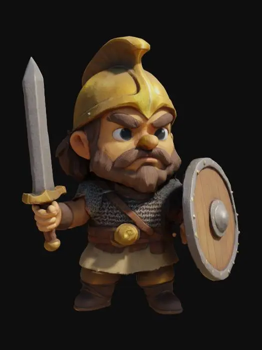 3D model for Warrior Toy Model, #AroundTheWorld#