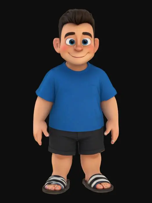3D model for Happy Cartoon Kid