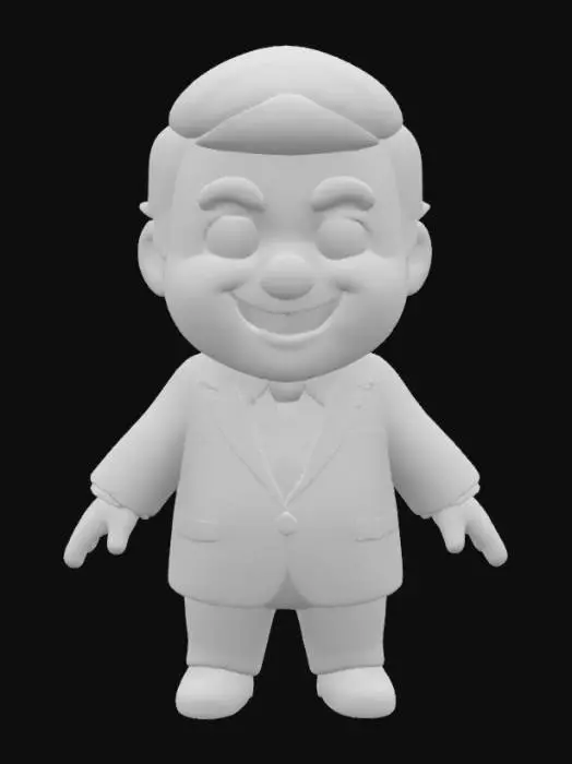 3D model for Little Trump - Smiling Cartoon Politician, #AroundTheWorld#