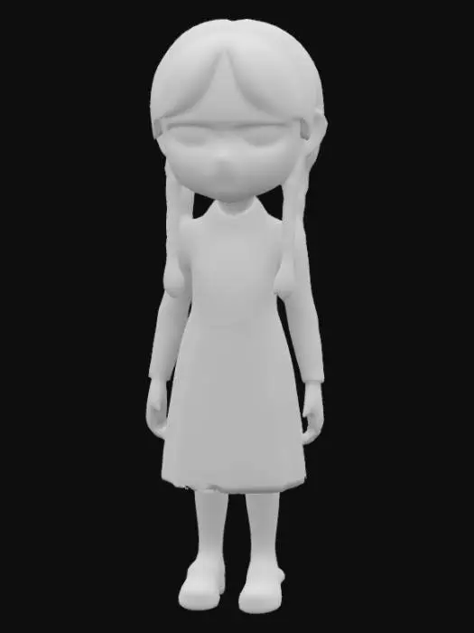 3D model for Wednesday Adams, #AroundTheWorld#