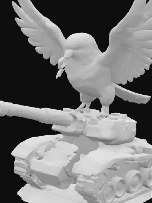 3D model for [Ukraine] The dove of world peace, #AroundTheWorld#