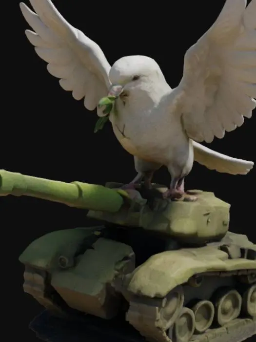 3D model for [Ukraine] The dove of world peace, #AroundTheWorld#