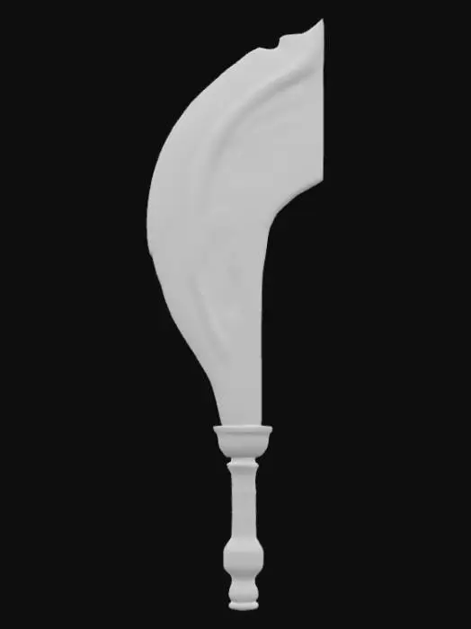 3D model for Curved Blade with Dragon Motif