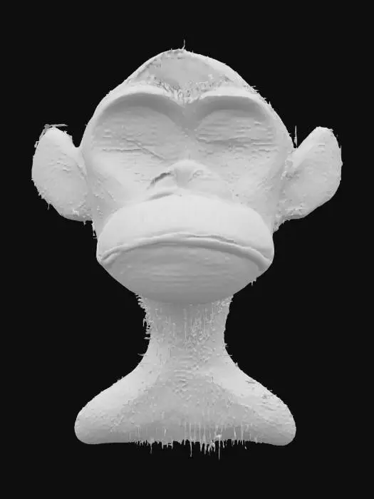 3D model for Pensive Primate, #SketchTo3D#