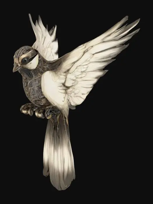 3D model for Wings of Grace, #SketchTo3D#