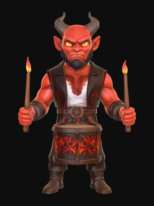 3D model for Drumming Demon, #Halloween2025#
