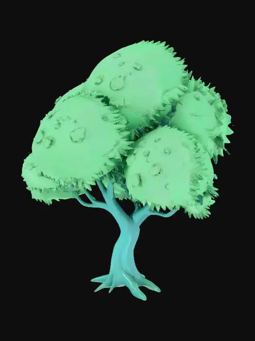 3D model for je veux un arbre type cartoon/manga type sakura