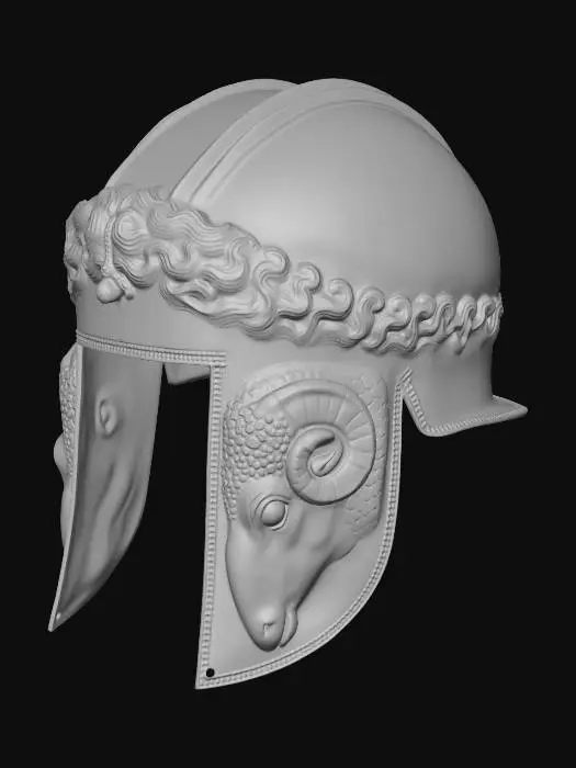 3D model for casco ilirio con carnero