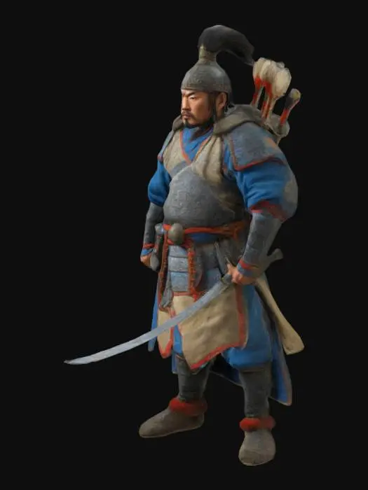 3D model for mongolski wojownik z czasow imperium mongolskiego 
