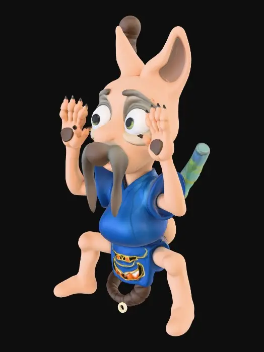 3D model for Kooky Samurai Kangaroo