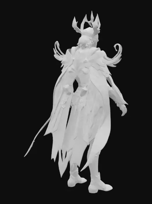 3D model for модель персонажа Jhong Li из Геншин импакс в стиле Лиги легенд