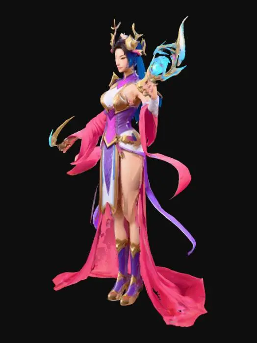 3D model for модель персонажа Джун Ли в стиле Лиги легенд