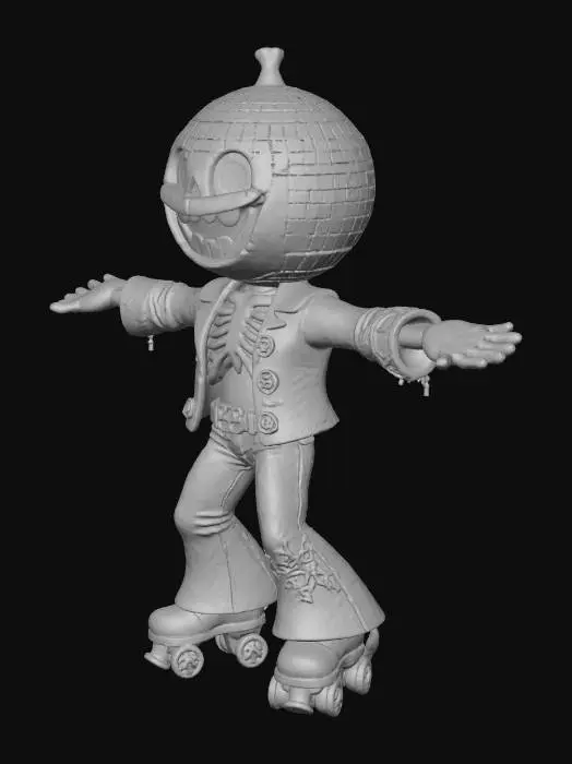 3D model for Pumpkin Disco Skater, #Halloween2025#