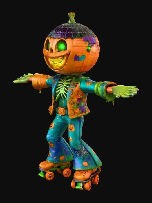 3D model for Pumpkin Disco Skater, #Halloween2025#