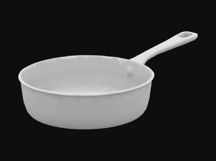 3D model for black cast iron pan with handle



