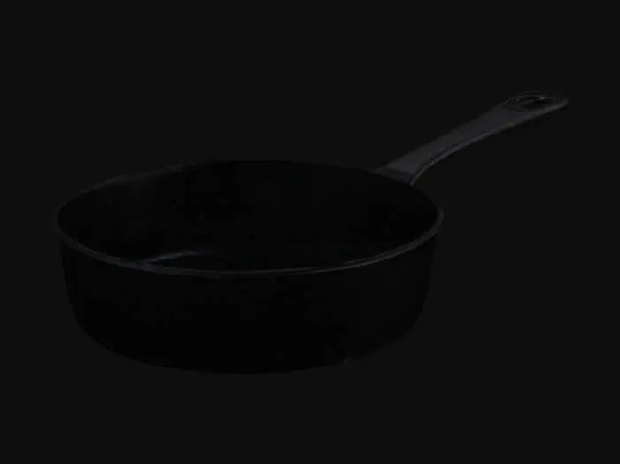 3D model for black cast iron pan with handle



