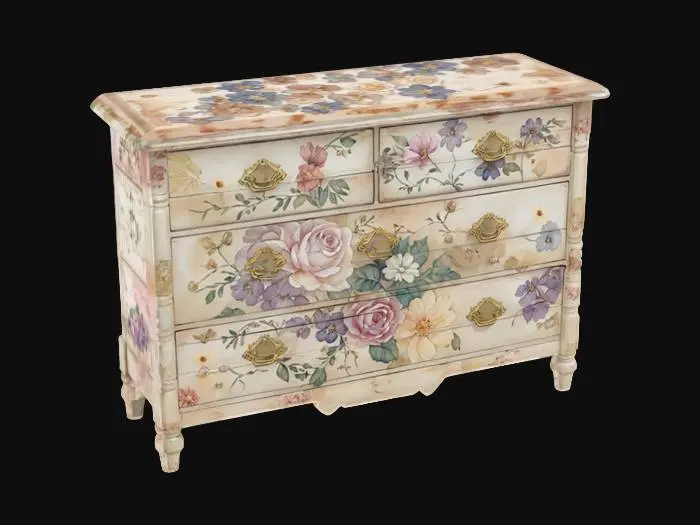 3D model for Floral Vintage Dresser